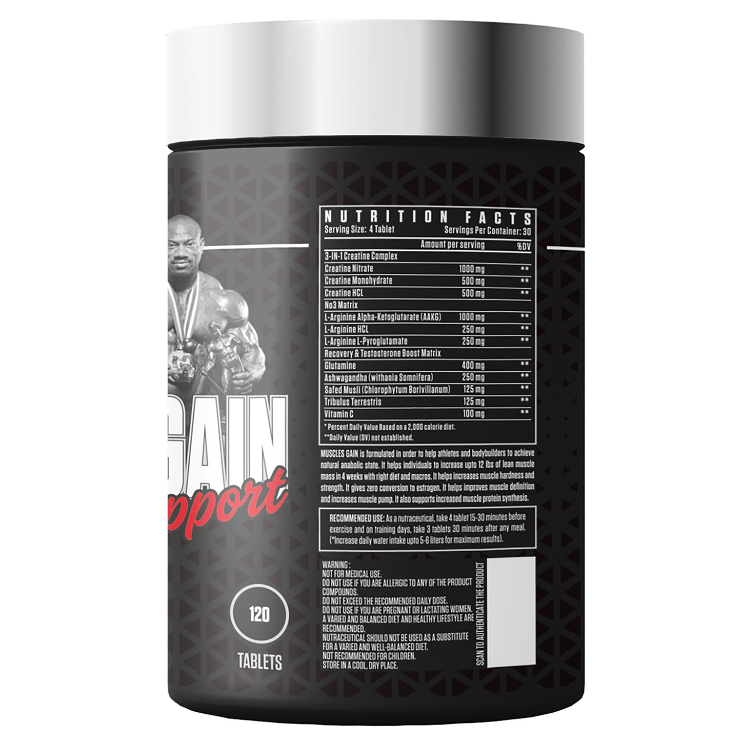 Dexter Jackson Black Series Muscle Gain Support - 120 Tabs