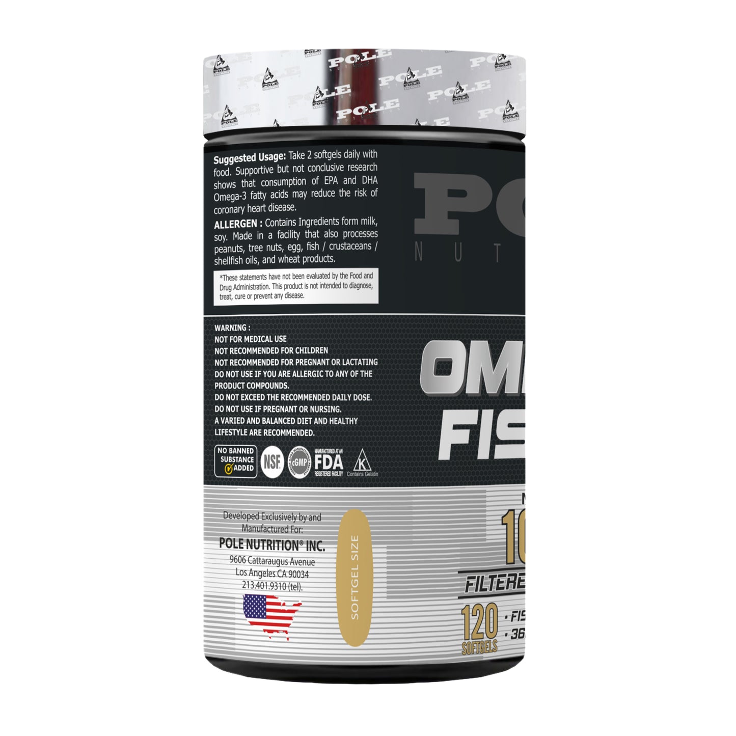 Pole Nutrition Omega-3 Fish Oil - 120 Softgels