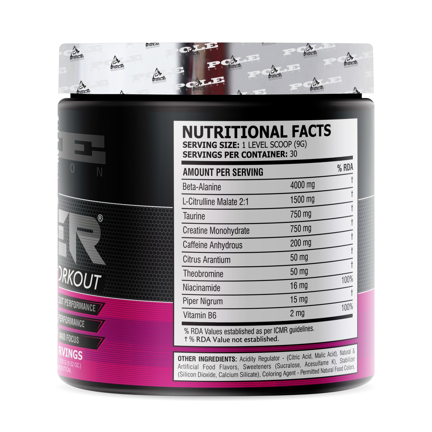 Pole Nutrition Teazer Pre-Workout - 30 Servings