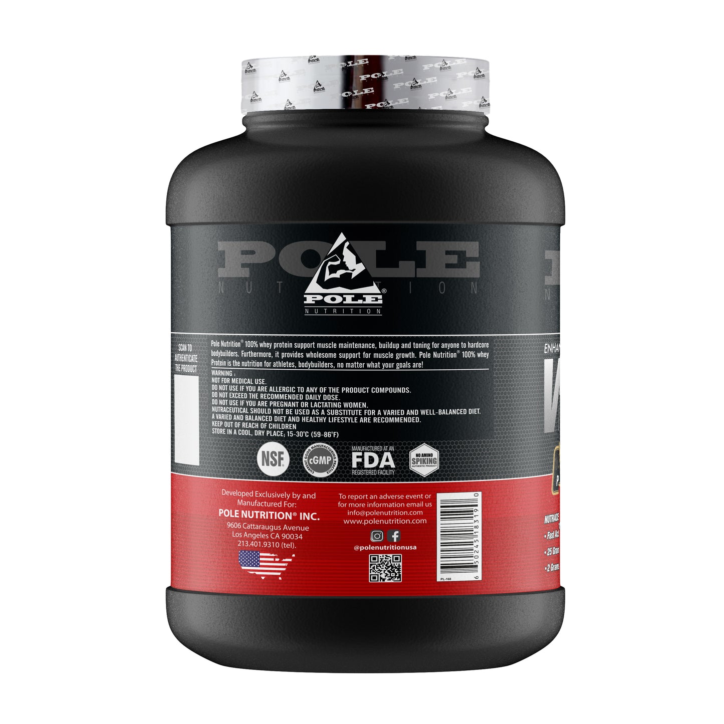 Pole Nutrition 100% Whey Protein - 5LBS