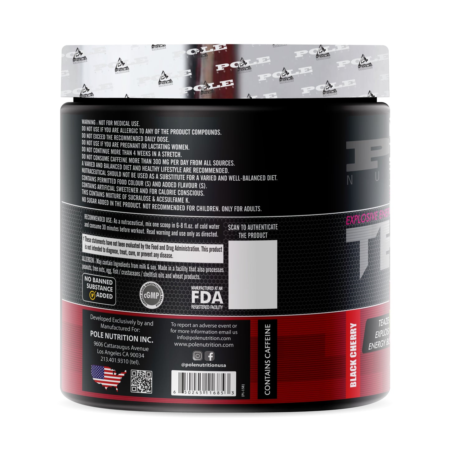 Pole Nutrition Teazer Pre-Workout - 30 Servings