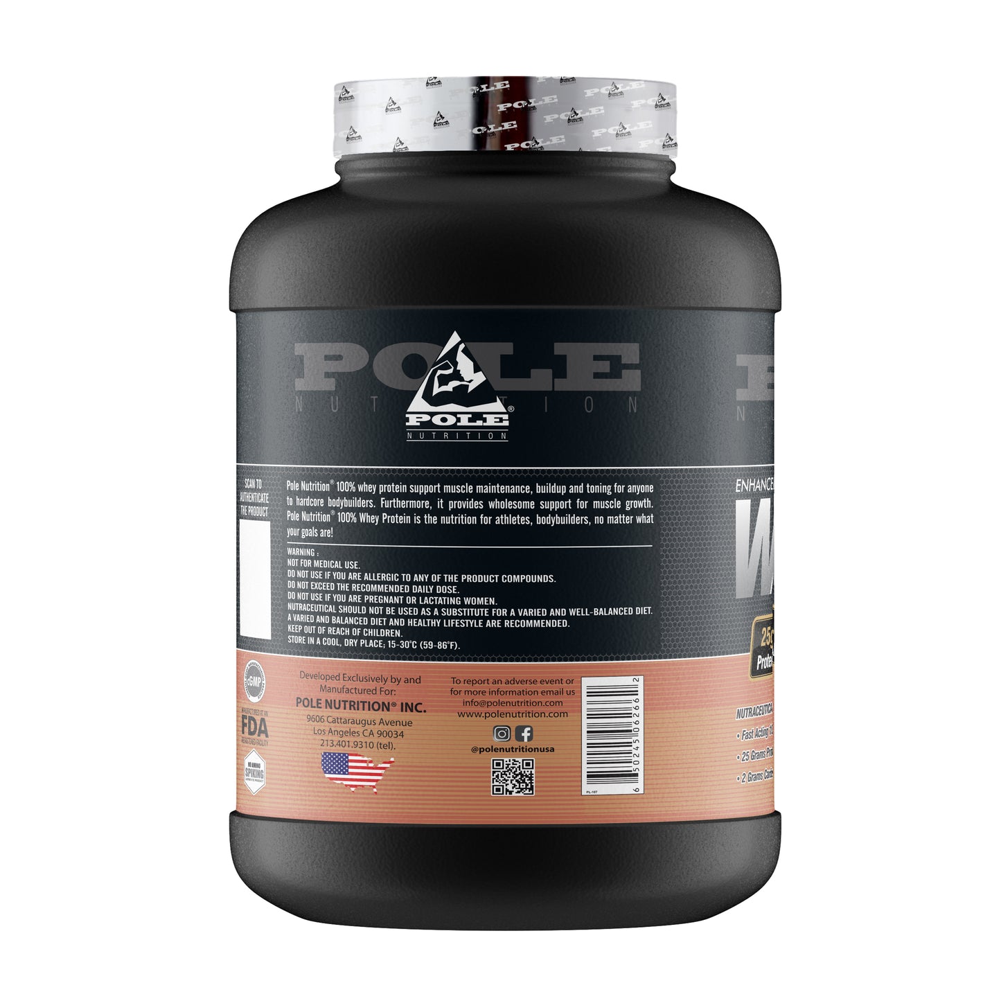 Pole Nutrition 100% Whey Protein - 5LBS