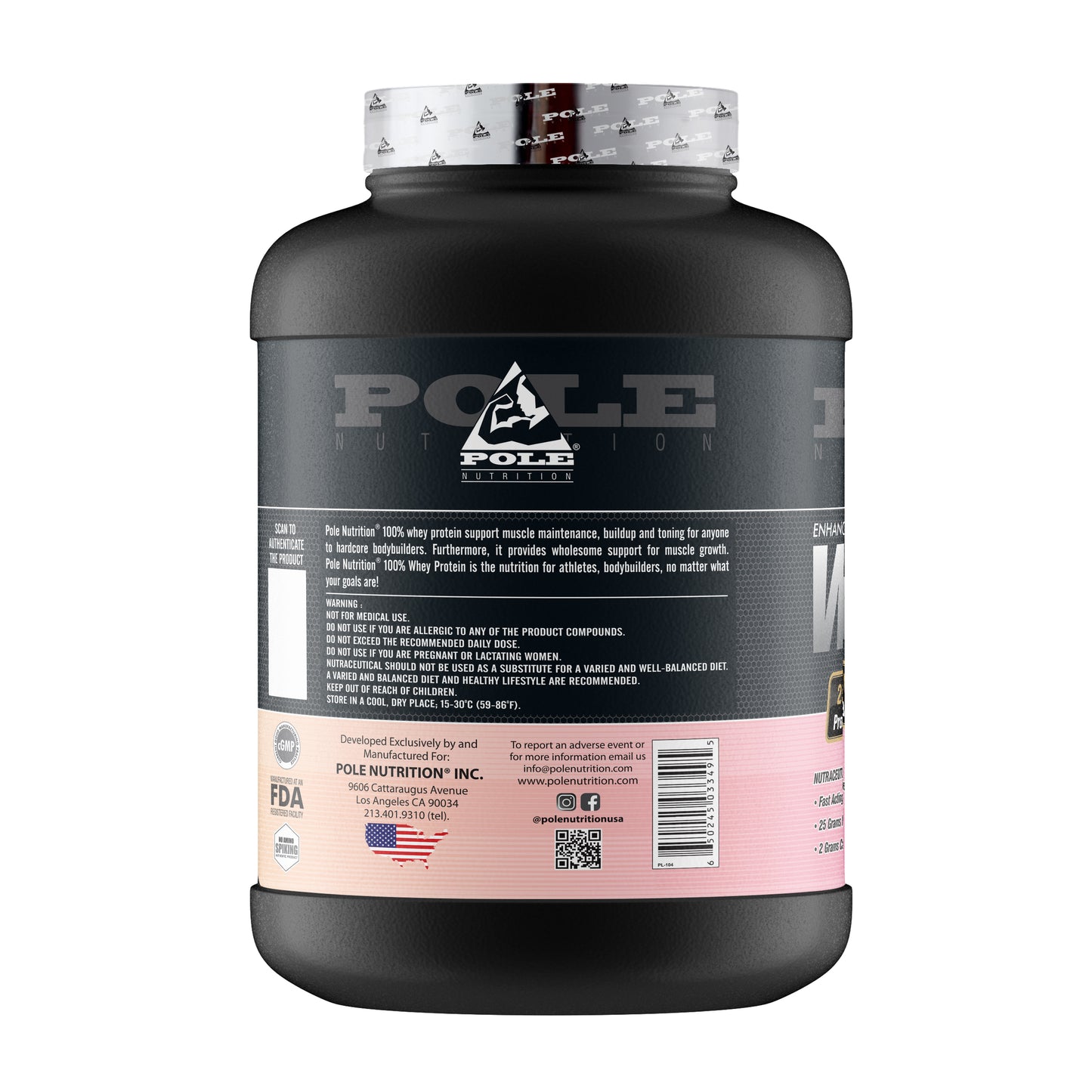 Pole Nutrition 100% Whey Protein - 5LBS