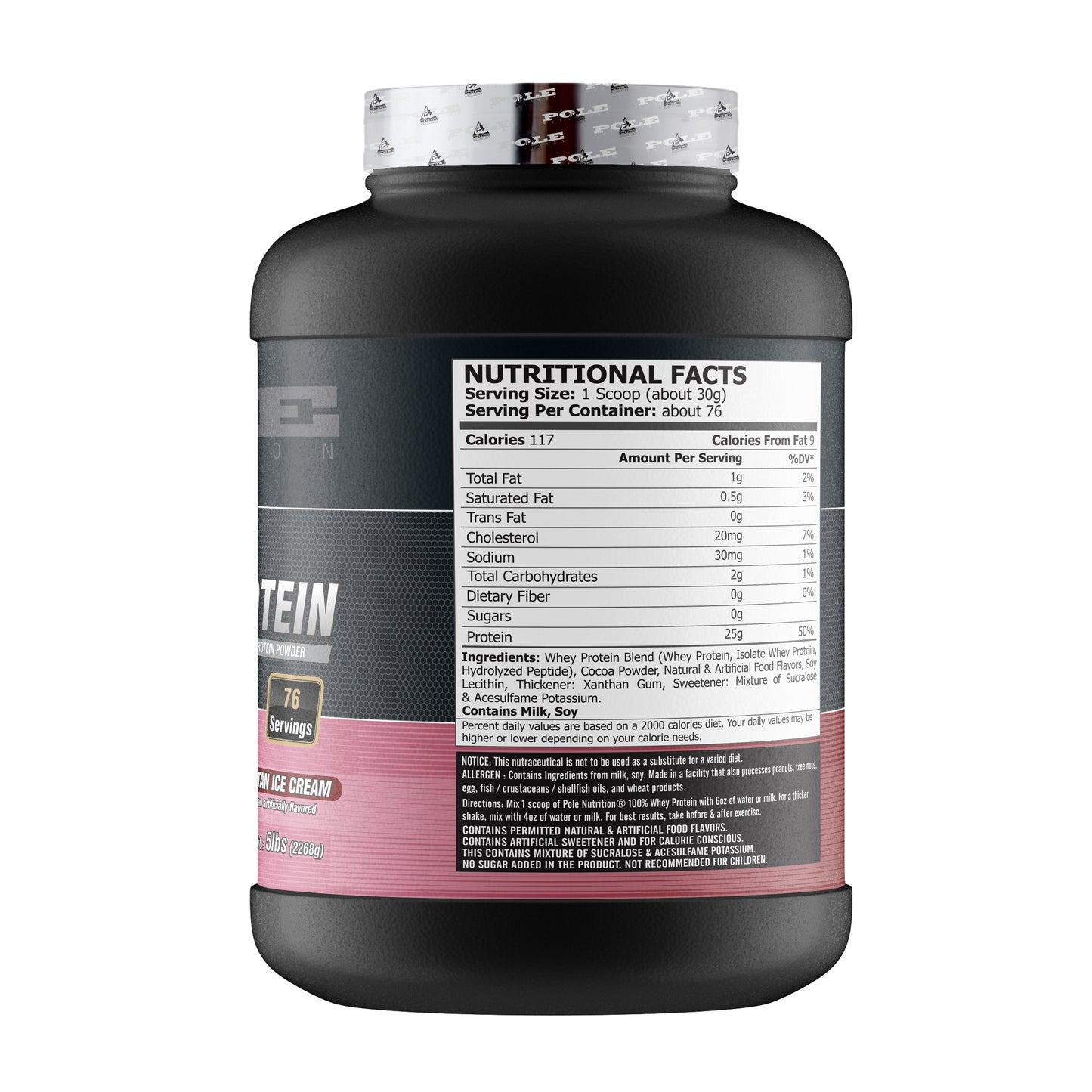 Pole Nutrition 100% Whey Protein - 5LBS